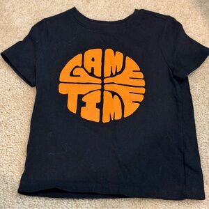 Old Navy Black Tee with Orange Graphic